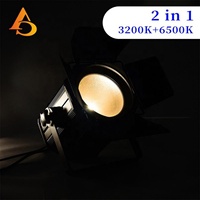 AICPOSE Prix usine 200W Projecteur Fresnel de scène à LED COB, blanc chaud et froid