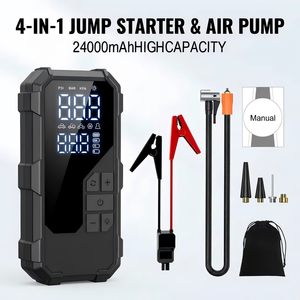 Démarreur de batterie de voiture 150 PSI avec compresseur d'air à cylindre métallique de 25 mm, courant de crête de 4000 A pour véhicules 12 V, pompe de démarrage de voiture - Product Image 1