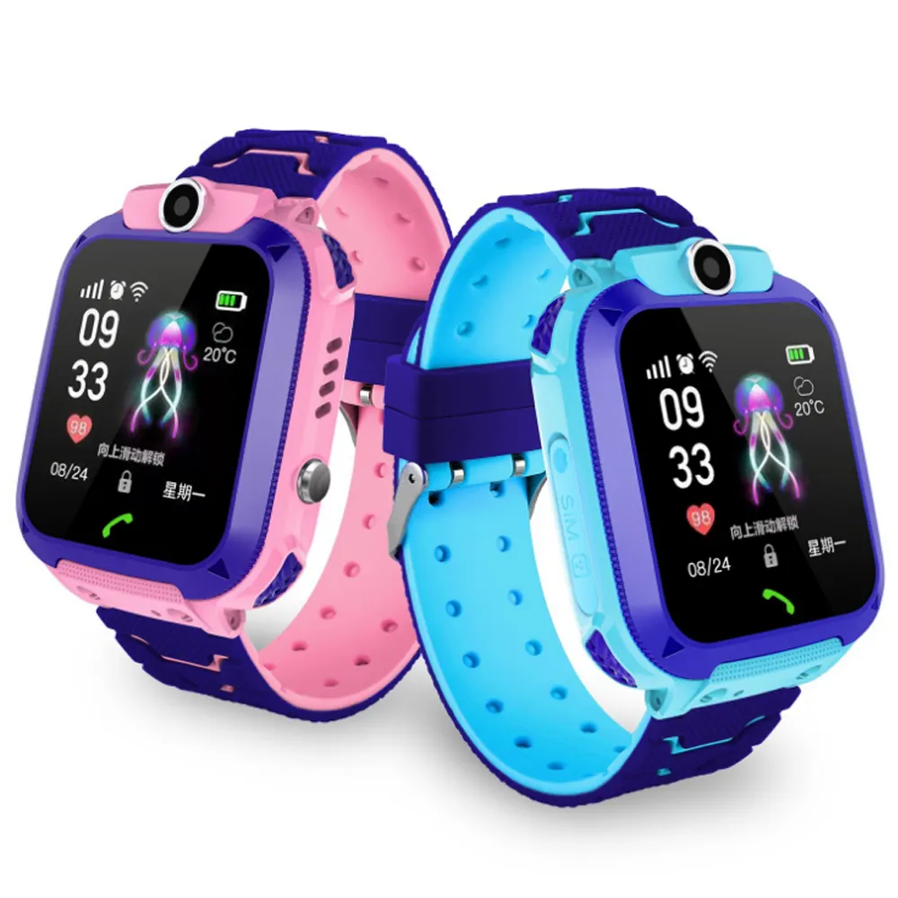 L12 impermeable niños reloj inteligente SOS antillost Smartwatch bebé 2G tarjeta SIM reloj llamada ubicación rastreador reloj Android plástico TFT