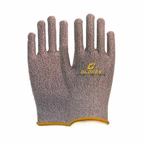 EN388 <span class=keywords><strong>String</strong></span> Knit HPPE Niveau 3 Gants de travail résistants aux coupures Protection anti-coupure Gants en PU pour la manipulation du verre Gants de sécurité - Product Image 4
