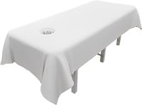 Ensemble de linge de maison et housse de table de massage pour spa de beauté comprenant un drap housse et un couvre-visage avec trou pour une utilisation spa de beauté