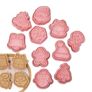 Emporte-pièces de Noël en forme de dessins animés, 12 pièces, mini homme en pain d'épices, arbre, cloche, flocon de neige, outils de pâtisserie - Product Image 3