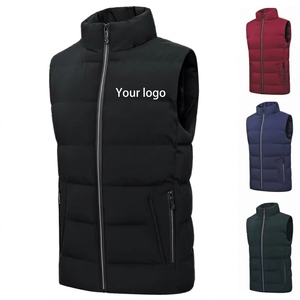 Gilet matelassé unisexe personnalisé avec logo, col montant, imperméable, chaud et épais pour <span class=keywords><strong>homme</strong></span>, idéal pour l'extérieur - Product Image 1