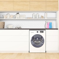 PU 3D auto-adhésif Smart Tile Strip pour cuisine et salle de bain Style classique imperméable à l'eau peler et coller miroir décor mosaïque