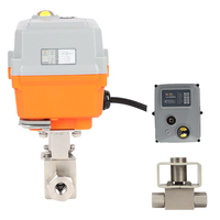 Vannes proportionnelles motorisées à pleine ouverture 4-20 mA, vannes à boisseau sphérique à commande électrique modulante, OEM, en acier inoxydable, ISO