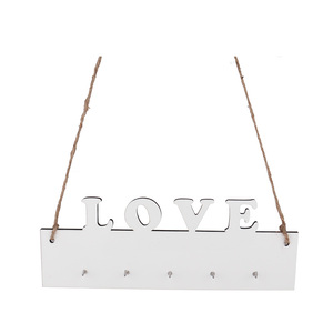 Modèle de bricolage Sublimation MDF <span class=keywords><strong>Photo</strong></span> <span class=keywords><strong>Amour</strong></span> Style Porte En Bois avec Porte-clés Crochet - Product Image 4
