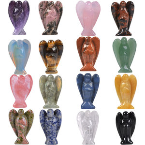 Vendita Transfrontaliera di Successo: Statuetta di Angelo in Cristallo Naturale, Figurina Intagliata in Agata, Ornamento Decorativo per la Casa - Product Image 1
