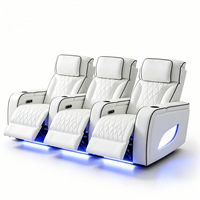 Canapé électrique moderne minimaliste en cuir véritable, luxe léger, avec charge sans fil et contrôle intelligent, style cabine, pour salons domestiques