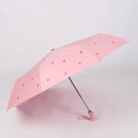 Parapluie pliant moderne automatique de haute qualité en pongé rose, idéal comme souvenir d'anniversaire, avec coffret cadeau pour cadeaux d'affaires