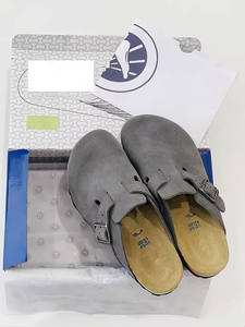 Allemagne Boston Clog Mocassin Pantoufles Cuir de vachette Daim Eva <span class=keywords><strong>Plastique</strong></span> Cuir Soft Slip-on Plate-forme élastique Toutes saisons - Product Image 6