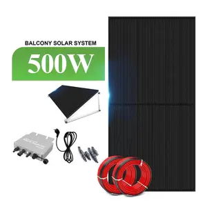 Hot Verkoop Micro Inverter Op Grid Off Hybride Balkon Energiecentrale 800W 600W 500W Met Batterij Zonne-Energie Systeem