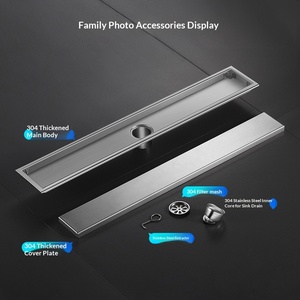 Custom Cross-border Saint Paul Stainless Steel Rectangular Floor Drain 0 Water Seal Height Anti-Odor Long Hidden Design - Product Image 3