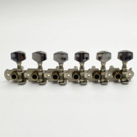 High Quality Wholesale 6 Unit Double Hole Steel Pillar Square Head Tuning Pegs for 12 String Guitar Accessories