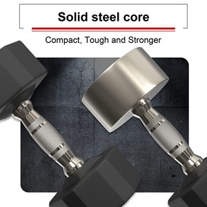 PROIRON 10kg <span class=keywords><strong>haltères</strong></span> enduits de caoutchouc poids inodores ensemble hommes femmes maison Gym Fitness entraînement <span class=keywords><strong>exercice</strong></span> - Product Image 2