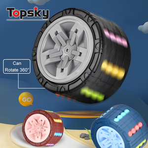 Vui Ngón Tay Quay Xoay Đậu Cube 3D Xe Lốp Đậu Ngón Tay Đồ Chơi Căng Thẳng Cứu Trợ Quay Hạt Câu Đố Spinner Trượt Cube - Product Image 1