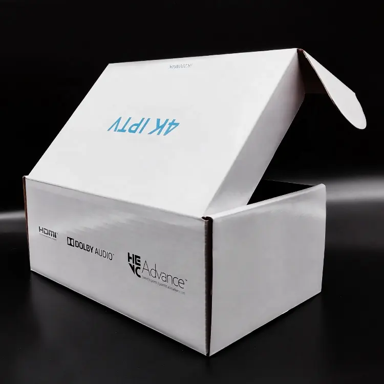 Set Top Box Iptv Kustom Logo Kustom Kotak Pvc Kemasan Kertas untuk Paket