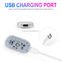 TGZ Lampu Dome USB Tujuh Warna Lampu Bagasi Atas LED Magnetik Sensor Lampu Baca yang Dipasang di Kendaraan 5V