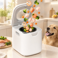 Cuisinière automatique pour aliments pour animaux de compagnie, pour chats et chiens, 4,2 L, pot en céramique nano, autonettoyant, faible bruit, préparation des aliments pour animaux de compagnie