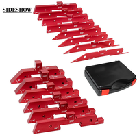 Lot de 14 blocs de réglage de précision en aluminium, barres de réglage de hauteur pour table de fraisage, barres de réglage de table de fraisage en aluminium