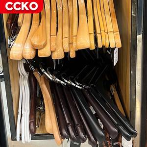 Crochet métallique antidérapant pour vêtements, pour robes, jupes, pantalons, jeans, cintres en bois <span class=keywords><strong>antivol</strong></span> pour magasin de vêtements - Product Image 1