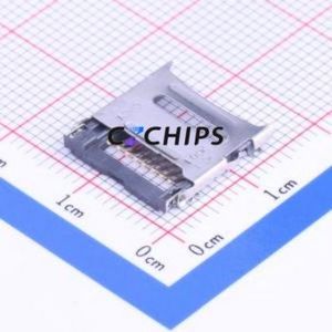 TF-002X-H18 SD Card / Memory Card Connector SMD Connector Flip Cover Type MicroSD Card (TF Card) Card Holder 1.8mm - Product Image 1
