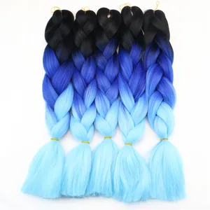Оптовая продажа, 100 г, трехцветные косы Джамбо, синтетические волосы для плетения, африканские косы 3s, волосы 3X для красоты волос