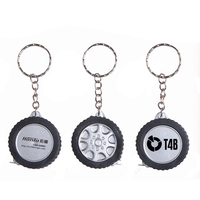 En gros, Mini ruban à mesurer rétractable portable de 3 pieds à double échelle, en forme de porte-clés, pour jantes de voiture, avec logo personnalisé