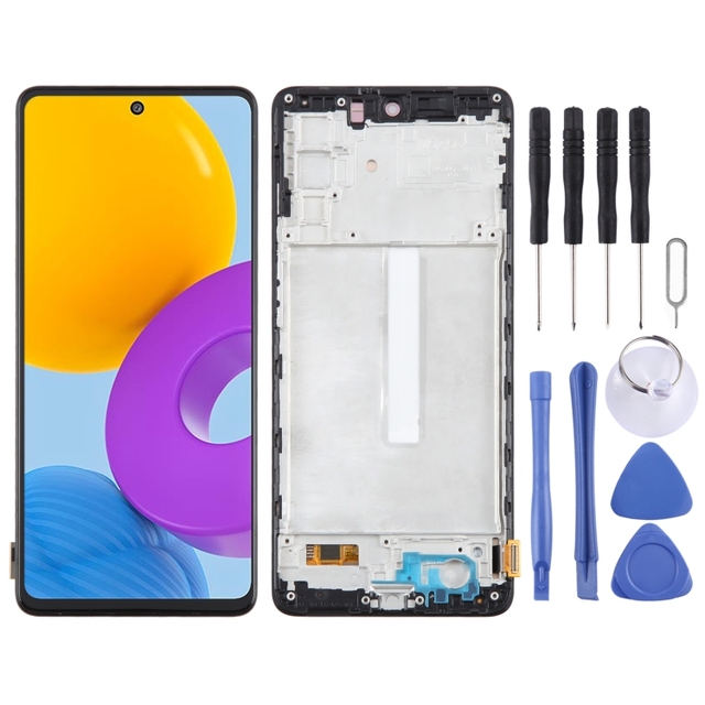 For Samsung Galaxy M52 5G SM-M526B 6.43inch OLED LCD Screen for Digitizer Full Assembly with Frame Mobile Phone LCDS
