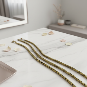 Cadena de latón de <span class=keywords><strong>10</strong></span> mm para jaulas de cerdos, cadena <span class=keywords><strong>Chopin</strong></span>, cadena de hueso de dragón, collar de moda, venta al por mayor a granel - Product Image 4