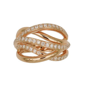 แหวนทองคำแท้ 18K ประดับเพชรแล็บ แหวนซ้อน แหวนผู้หญิง แหวนหมั้น ลดราคา - Product Image 1