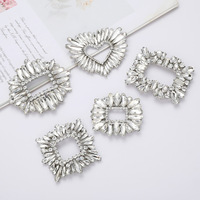 Accessoires de chaussures en métal ornés de strass et de cristaux, motifs floraux, clips de talon, boucles de mariée, pour l'approvisionnement transfrontalier
