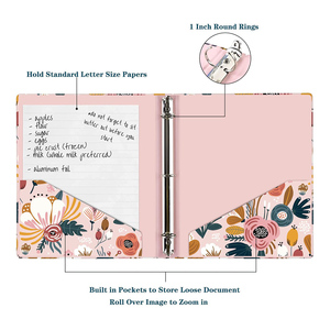 Organisateur à feuilles mobiles avec Logo personnalisé, ensemble de <span class=keywords><strong>3</strong></span> anneaux de reliure, fournitures scolaires, planificateur, carnet de notes, Agenda - Product Image 6