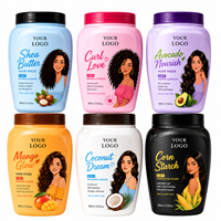 Série de crèmes capillaires professionnelles hydratantes, lissantes, biologiques, véganes et nourrissantes pour cheveux abîmés, avec fonction réparatrice