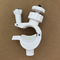 Support de caméra portable multifonctionnel en ABS blanc avec pince d'extension pour rétroviseur de moto