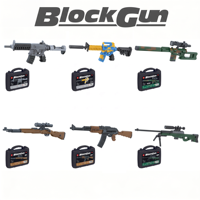 Mini pistolet de construction en blocs, kit d'assemblage DIY avec boîte de rangement portable, série de collection pour enfants et adultes, vente en gros