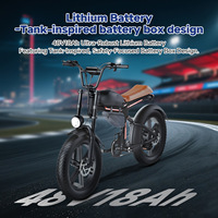 Vélo de montagne électrique 48V 500W Batterie au lithium Cadre en aluminium Freins à disque doubles Pneus larges pour la neige et le sable Unisexe Adulte