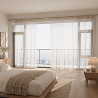 Jendela Casement Aluminium Modern dengan Ventilasi Ganda, Kaca Tempered Ganda, Tinggi Kusen Sesuai Pesanan