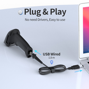Escáner de Código de Barras <span class=keywords><strong>2D</strong></span> Portátil Xincode, Lector de Códigos QR <span class=keywords><strong>1D</strong></span> con Cable USB, Lector de Código de Barras Inalámbrico 2.4G para Inventario - Product Image 5