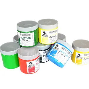 Peinture acrylique de 53 couleurs 500 ml bouteilles peinture pour toile céramique bois et pierres