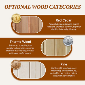 Sauna de Vapor de Madera para Exterior, Venta Directa de Fábrica, La Mejor Sauna Exterior con <span class=keywords><strong>Ducha</strong></span> - Product Image 6