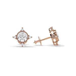 Diamond <b>Stud</b> Earrings Made in 925 <b>Sterling</b> <b>Silver</b> Timeless Fine Jewelry for Women Bridal Wedding Party Gift - Product Image 5