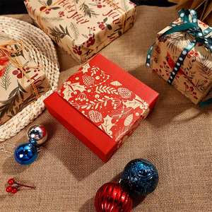 Custom Disposable Printed Coated Silicone Virgin Kraft <b>Paper</b> for <b>Christmas</b> Wrapping 43x300cm - Product Image 6