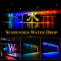 Cortina de Agua Digital Personalizada con Gotas de Agua Suspendidas para Paisajismo Exterior