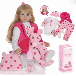 Beste Verjaardagscadeau 22Inch Realistische Pasgeboren Meisje Babypop Met Poppenkleding En Accessoires Voor Meisjes