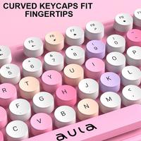 Expédition directe, nouveau clavier de jeu mécanique AULA AC306, 104 touches, rétro, sans fil, rétroéclairage RVB