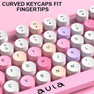 Nouveau Kit <span class=keywords><strong>Clavier</strong></span> et <span class=keywords><strong>Souris</strong></span> Mécanique <span class=keywords><strong>Rétro</strong></span> AULA AC306 104 Touches <span class=keywords><strong>Sans</strong></span> <span class=keywords><strong>Fil</strong></span> <span class=keywords><strong>Rétro</strong></span><span class=keywords><strong>éclairé</strong></span> RVB pour Dropshipping - Product Image 4