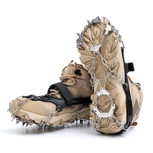 Crampons Shishine à 19 dents en alliage d'aluminium unisexe, chaînes antidérapantes pour chaussures de neige et d'escalade sur glace, équipement de randonnée en extérieur - Product Image 2