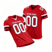 Jersey Olahraga Amerika Kustom dengan Kain Mesh dan Nomor Cetak untuk Jersey Sepak Bola Tim