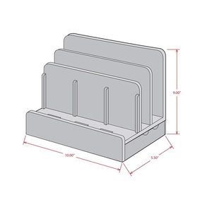 Multi-appareil Charge Station Dock & Organisateur. pour Ordinateurs Portables, Tablettes et Téléphones-Forte Corpulence - Product Image 5