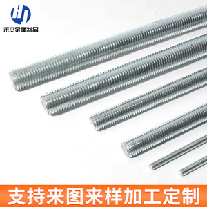 Varilla roscada sin cabeza Q235 de acero al carbono zincado, rosca UNC, grado A, nivel 4.8 para equipos de comunicación - Product Image 3